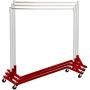 Simple Houseware Commercial Z Base Garment Rack, Red