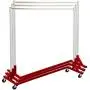 Simple Houseware Commercial Z Base Garment Rack, Red Simple Houseware Commercial Z Base Garment Rack, Red