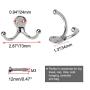 uxcell 6pcs Dual Robe Hooks Zinc Alloy Wall Mounted Coat Towel Double Towel Hooks Clothes Hanger Holder w Screws Silver Tone