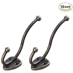 She-love Metal Handle Hook Hanger Clothes Hat Coat Robe Hanging Single Hook Wall Door (10 Pcs)