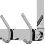 WEBI Over The Door Hook,Over The Door Towel Rack with 6 Coat Hooks for Hanging,Door Coat Hanger Over Door Coat Rack for Towels,Clothes,Bathroom,Chromed