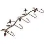 Iron Birds Leaves Hat/Towel/Coat Wall Decor Clothes Hangers Racks with 5 Hooks 3pcs Random Color