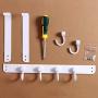 Dseap Over The Door Hook Hanger, Heavy Duty Over The Door Towel Rack Coat Rack for Clothes Hat Towel, White
