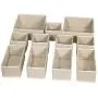 DIOMMELL 11 Pack Foldable Cloth Storage Boxes Closet Dresser Drawer Organizer Fabric Baskets Bins Containers Divider for Baby Clothes Underwear Bras Socks Lingerie Clothing,Beige 245 DIOMMELL 11 Pack Foldable Cloth Storage Boxes Closet Dresser Drawer Organizer Fabric Baskets Bins Containers Divider for Baby Clothes Underwear Bras Socks Lingerie Clothing,Beige 245