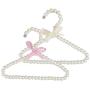 Baoblaze Plastic Pearl White Beaded Clothes Hanger Trousers Skirt 20cm Household Organization