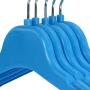 HANGERWORLD 20 Blue 11.8inch Plastic Kids Coat Clothes Garment Baby Toddler Top Hangers with Metal Hook