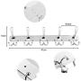 WinArrow Wall Mount Coat Hook, Double Hooks Designed 15 Hooks Solid Stainless Steel Towel Hook Coat Hat Clothes Hanger 2 Pack Heavy Duty Wall Mount Rack Multipurpose(Silver Grey)