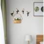 Creative Retro Bird Hooks Wall Hanger for Bag Key Clothes Bathroom Kitchen Towel Holder Wall Mount Resin Hanger Rack Decoration Wedding Gift (B)