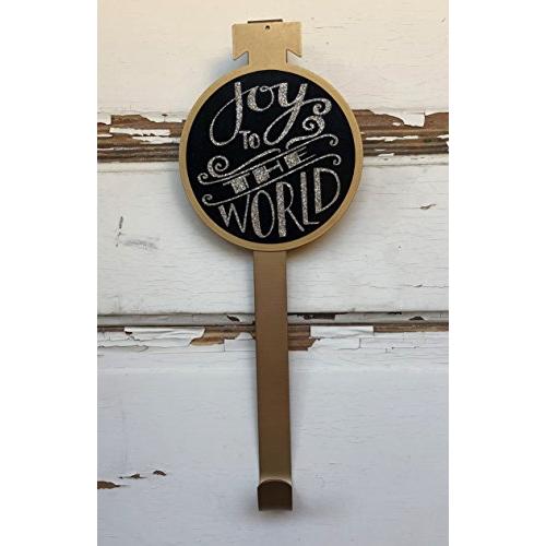 AG Designs Christmas Decor - Black Joy to the World Wreath Door Hanger