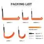 Chasstoo Garage Storage Hooks and Hangers, Heavy Duty Ladder Hooks, Tool Hangers for Shed Garage Wall, Utility Hanging Hooks for Garden, Bike and Bulky Items with a Carpenter Pencil (8-Pack)