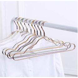 10pcs Random Color Thicker Aluminum Alloy Drying Racks, Home Seamless Hanger Anti-Slip Clothing Hanger Anti-Rust Windproof Dress Cloth Rack