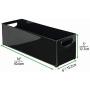 mDesign Plastic Stackable Household Storage Organizer Container Bin with Handles - for Media Consoles, Closets, Cabinets - Holds DVDs, Video Games, Gaming Accessories, Head Sets - 4 Pack - Black mDesign Plastic Stackable Household Storage Organizer Container Bin with Handles - for Media Consoles, Closets, Cabinets - Holds DVDs, Video Games, Gaming Accessories, Head Sets - 4 Pack - Black