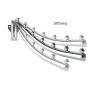 Anpatio Stainless Steel Folding Wall Mounted Clothes Hanger Coat Rack Detachable Sturdy Swing Arm Design Space Saver with Screws for Closet Laundry Room Dryer