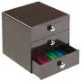 iDesign Plastic 3-Drawer Jewelry Box, Compact Storage Organization Drawers Set for Cosmetics, Dental Supplies, Hair Care, Bathroom, Office, Dorm, Desk, Countertop, 6.5" x 7" x 6.5", Bronze iDesign Plastic 3-Drawer Jewelry Box, Compact Storage Organization Drawers Set for Cosmetics, Dental Supplies, Hair Care, Bathroom, Office, Dorm, Desk, Countertop, 6.5" x 7" x 6.5", Bronze