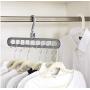 10pcs Random Color Multi-Port Support Circle Clothes Hanger Clothes Drying Rack Multifunction Plastic Scarf Clothes Hangers Hangers Storage Racks