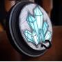 Mini Teal Crystals Hand Made 1 Hook Jewelry Key Hanger Organizer