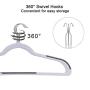 SONGMICS Plastic Hangers, 30 Pack, Heavy Duty Clothes Hangers with Non-Slip Piece, Thin, Space Saving, 360 Degree Swivel Hooks, for Coat, Suit, Shirt, Jeans, Scarf, Towel, Gray UCRP30G