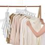 Ice-Beauty-ukzy Foldable Clothes Hangers with Hooks,8 in 1 Magic Clothes Hanger Plastic Wardrobe Organizer Rack Multifunctional Space Saving Closet Organizer Green2 Packs