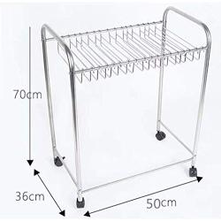 YGLight Hanger Trousers Storage Stand Stainless Steel Pipe Convenient Clothes Pants Hanger Cart High Temperature Swivel Castors Rack Garment