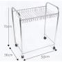 YGLight Hanger Trousers Storage Stand Stainless Steel Pipe Convenient Clothes Pants Hanger Cart High Temperature Swivel Castors Rack Garment