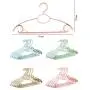 SAASNY Standard Hangers,40 Pack Blue 41cm Plastic All Purpose Coat Clothes Garment Trouser Skirt Bar Broad Shoulder Hangers,Strong Standard Hangers with Non-Slip Durable