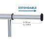 Tatkraft Bull Heavy Duty Adjustable Clothes Rail, Easy to Assemble, Durable Hanger on Wheels, Adjustable Height, Integrated Shoe Rack, Made of Chromed Steel