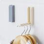 YJYdada Folding Door Back Space Saving Clothes Hanger Hook Rack for Bathroom Bedroom (Gray)
