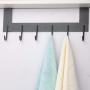 Dseap Over The Door Hanger Hook, Towel Rack, Coat Rack for Clothes Hat Towel Bathroom, Black, 2 Packs