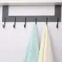 Dseap Over The Door Hanger Hook, Towel Rack, Coat Rack for Clothes Hat Towel Bathroom, Black, 2 Packs