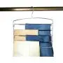 comingfit 2 Pack of Pants Hangers, No Slip Multi Pant Hanger for Jeans Trousers, Skirts, Scarf, 5 Swing Arms Pant Rack