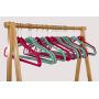 American Dream Home Goods Storage Solutions 10 Piece Brown Velvet Suit, Dress, and Clothes Hanger and Closet Organizer