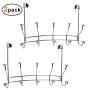 Mebbay Pack of 2 Over The Door Rack, Heavy Duty Organizer Hooks, Over Door Hanger for Clothes, Towels, Hats - 5 Dual Hooks