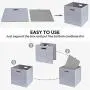Foldable Storage Bins,13x13 Storage Cubes Basket Containers for Shelf Cabinet Bookcase Boxes,Thick Fabric Drawers,4pcs, Sliver Grey Foldable Storage Bins,13x13 Storage Cubes Basket Containers for Shelf Cabinet Bookcase Boxes,Thick Fabric Drawers,4pcs, Sliver Grey