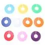 TOPBATHY 10pcs Clothes Size Dividers,Clothing Rack Dividers,Round Clothes Rack Clothes Hangers, Commercial Clothing Racks, Clothing Shops (Mixed Colors, 9 x 9 x 0.2cm)