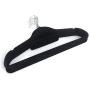YEVIOR 50pcs 17.71 X 0.2 X 9.65 Inch Plastic Flocking Clothes Hangers with Rail Black YEVIOR 50pcs 17.71 X 0.2 X 9.65 Inch Plastic Flocking Clothes Hangers with Rail Black