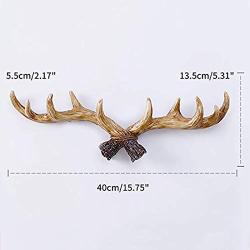 Geqian1982 Vintage Deer Antlers Wall Hooks Antique Clothes Hanger Rack Coat Hooks for Home Decor