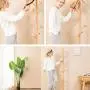 Cxjff Floor Standing Coat Rack Useful Save Space Hanger Clothes 10 Hooks Easy Install, Wood (Color : Wood Color, Size : 46x46x181cm) Cxjff Floor Standing Coat Rack Useful Save Space Hanger Clothes 10 Hooks Easy Install, Wood (Color : Wood Color, Size : 46x46x181cm)