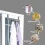 Dseap Over The Door Hanger Hook, Towel Rack, Coat Rack for Clothes Hat Towel Bathroom, Brushed Nickel