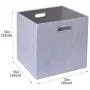 Foldable Storage Bins,13x13 Storage Cubes Basket Containers for Shelf Cabinet Bookcase Boxes,Thick Fabric Drawers,4pcs, Sliver Grey Foldable Storage Bins,13x13 Storage Cubes Basket Containers for Shelf Cabinet Bookcase Boxes,Thick Fabric Drawers,4pcs, Sliver Grey