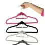 Ufunny Flocking Clothes Hanger Closet Organizer Flocking Holder Space-Saving Mini Cascading Hooks Clothing Hanger Hook Pack of 40 (Grey)