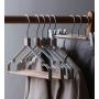 Nwn Log Iron Wrought Iron Hanger Metal Clothes Hanging Pants Hanging Multifunctional Wardrobe (Color : White, Size : 20)