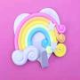 TOPBATHY 10pcs Cute Clouds Star Rainbow Wall-Mounted Hanger/Wall Clothes Towels Hooks,for Keys, Coats,Robe,Bags(Random Pattern)