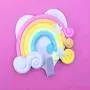 TOPBATHY 10pcs Cute Clouds Star Rainbow Wall-Mounted Hanger/Wall Clothes Towels Hooks,for Keys, Coats,Robe,Bags(Random Pattern)