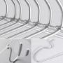 KID2 Light Weight Aluminum Clothes Hangers with Notches Durable Heavy Duty Metal Hangers with Bar Non Slip Anti-Rust Hangers Ideal for Suits Garments Sweater Shirts,5 Pack,16.3in (5, Thickness 4mm)