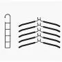 2pcs 5 in 1 Multi-Layer Clothes Hangers Space-Saving Multiple Non-Slip Hanger for Wardrobe