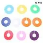 TOPBATHY 10pcs Clothes Size Dividers,Clothing Rack Dividers,Round Clothes Rack Clothes Hangers, Commercial Clothing Racks, Clothing Shops (Mixed Colors, 9 x 9 x 0.2cm)