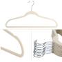 20 Pcs Random Color Thin Flocking Hangers Non Slip Clothes Suit Shirt Pant Hangers Organization Home Clothes Hangers Decoration