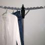 Gallity Garment & Drying Rack, Durable Foldable Clothes Drying Rack, Portable Laundry Airer Rail Tripod Hanger Stand with 3 Arms Standing Garment Racks Indoor Outdoor Up to 36 Hangers