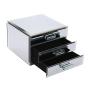 Jewelry Storage Box, 3 Layers Mirrored Jewelry Boxes Trinket Storage Make-up Container Case Drawer