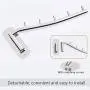 MulYeeh Folding Wall Mounted Clothes Rack, Coat Hanger Stainless Steel Clothes Hook with Swing Arm, Clothing Hanging System Closet Storage Organizer